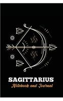 Sagittarius Notebook and Journal: Zodiac Star Sign Horoscope Journal, Diary, Notebook or Log, Birthday Christmas Gift for Men, Women and Kids 118 pages 6x9 Easy Carry Compact Size