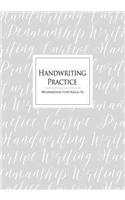 Handwriting Practice Workbook for Adults