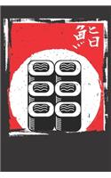 Notebook: Sushi Japanese Rolls Japan Dish Gift Dot Grid 6x9 120 Pages Journal