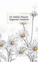 52 Weekly Planner Organizer Notebook: Journal Daily Plan Mini Calendar Schedule Event and Appointment To Do List Meal Planner & Shopping List