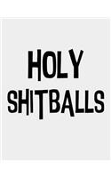 Holy Shitballs: Holy Shitballs Notebook. Curse Word Notebook 8.5 x 11 size 120 Lined Pages Cursing Journal.