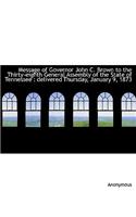 Message of Governor John C. Brown to the Thirty-Eighth General Assembly of the State of Tennessee: (English)