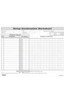 Quick Changeover: Setup Combination Worksheet