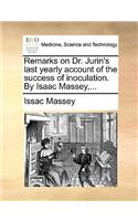 Remarks on Dr. Jurin's last yearly account of the success of inoculation. By Isaac Massey, ...