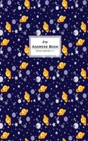 Large Address Book - Office/Desk 8.5 X 11: Celestial Blue & Orange