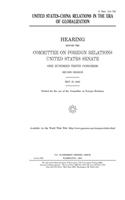United States-China relations in the era of globalization