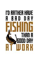 I'd rather have a bad day fishing than a good day at work