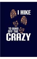 I HIke To Burn Off The Crazy
