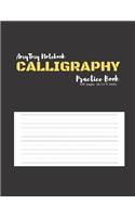 Calligraphy Practice Book - AmyTmy Notebook - 100 pages - 8.5 x 11 inch - Matte Cover