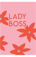 Lady Boss: 110 Blank Lined College Ruled Journal for Women