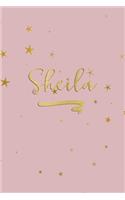Sheila: Personalized Journal to Write In - Rose Gold Line Journal