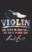 Geige Notizbuch: Geige Notizbuch die Perfekte Geschenkidee für Musiker oder Geigen Fans. Das Taschenbuch hat 120 weiße Seiten mit Punktraster die dich beim Schreiben