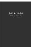 2019-2020 Weekly Planner: Two Year Planner 6 X 9 with Black Cover