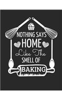 Nothing Says Home Like the Smell of Baking: Blank Recipe Cookbook to Write in