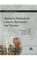 Research Methods for Leisure, Recreation and Tourism