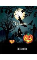 Halloween Sketchbook: Blank pages and White paper