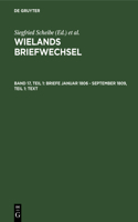 Briefe Januar 1806 - September 1809, Teil 1