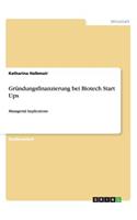 Gründungsfinanzierung bei Biotech Start Ups: Managerial Implications