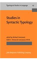 Studies in Syntactic Typology