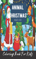 Animal Christmas Coloring Book For Kids