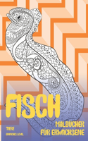 Malbücher für Erwachsene - Einfaches Level - Tiere - Fisch