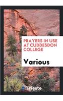 Prayers in Use at Cuddesdon College