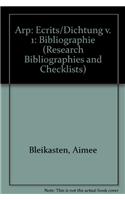 Arp: Bibliographie I. Ecrits Dichtung