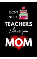I don't need Teachers, I have You Mom