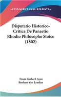 Disputatio Historico-Critica de Panaetio Rhodio Philosopho Stoico (1802)