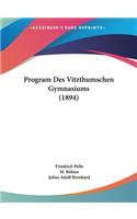 Program Des Vitzthumschen Gymnasiums (1894)