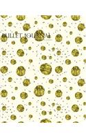 Bullet Journal Notebook Dotted Grid, Graph Grid-Lined Paper, Large, 8x10,150 Pages: Modern White Covers Golden Glitters Polka Dots: Master Journaling with Bullet Guide System Professional Journal