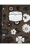 Composition Book Unruled: Notebook College ruled: Flower Metro: (Blank Composition Book 8.5 x 11 inch, Paper 150 pages)
