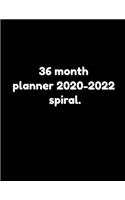 36 month planner 2020-2022 spiral