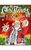 Christmas Color By Number Coloring Book For Boys