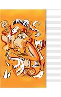 Blank Music Sheet Notebook: Music Manuscript Paper - Staff Paper - Musical Note Book 12 Staves - Jazz Cover