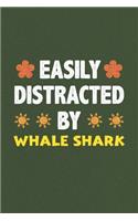 Easily Distracted By Whale Shark: Whale Shark Lovers Funny Gifts Dot Grid Journal Notebook 6x9 120 Pages