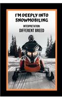 I'm Deeply Into Snowmobiling. Interpretation