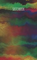 Sketchbook: A5 Skizzenbuch Blanko 120 Seiten Soft Cover - Skizzenblock - Malbuch - Zeichenheft - Dunkel Aquarell Bunt Farben 6x9