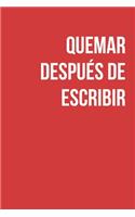 Quemar después de escribir: Cuaderno a rayas para ser honesto contigo mismo. Regalo colegas de trabajo, regalo jubilación, despedida de soltera, diario personal para adolescent