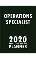 Operations Specialist 2020 Weekly and Monthly Planner