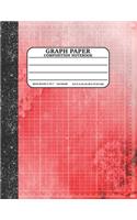 Graph Paper Composition Notebook: Math and Science Lover Graph Paper Cover Watercolor Red (Quad Ruled 5 squares per inch, 120 pages) Birthday Gifts For Math Lover Teacher, Student No