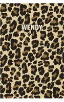 Wendy: Personalized Notebook - Leopard Print Notebook (Animal Pattern). Blank College Ruled (Lined) Journal for Notes, Journaling, Diary Writing. Wildlife 