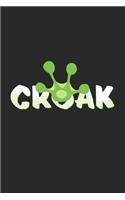 Croak: 6x9 Frog - blank with numbers paper - notebook - notes