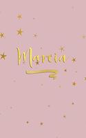 Marcia: Personalized Journal to Write In - Rose Gold Line Journal