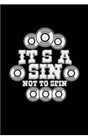 It's a sin not to spin: 6x9 VINYL - grid - squared paper - notebook - notes