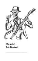 Guitar Tab Notebook: lyric and Staves Manuscript journal Paper For Music Lover, Songwriter, Student, Musician (Guitar Cover 100 plus Pages 8.5x11")
