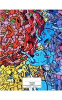 Cornell Notes Notebook: 8.5x11, 120 page, Cornell Notebook: Street Graffiti Robo Notes Cover