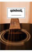 Notebook: Acoustic Guitar Notebook - Beautiful 100-Page College-Ruled Work Book to Write in - Stylish 6 X 9 Lined Journal (Music Notebooks)