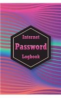 Internet Password Logbook: Internet Password Organizer Logbook Notebook Journal to Save Website Address and Dominant Size 6*9 Inches 119 Pages with Colorful Stripe Background(1 Password Keeper)