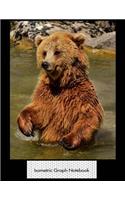 Isometric Graph Notebook: Swimming Bear Isometric 3D Graph Paper Notebook - 8.5 X 11 - 150 Pages (75 Sheets). Glossy Cover.